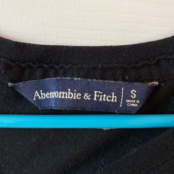 Abercrombie & Fitch Crop Top Women’s Size Small Short Sleeve Checked Graphic - Picture 2 of 10